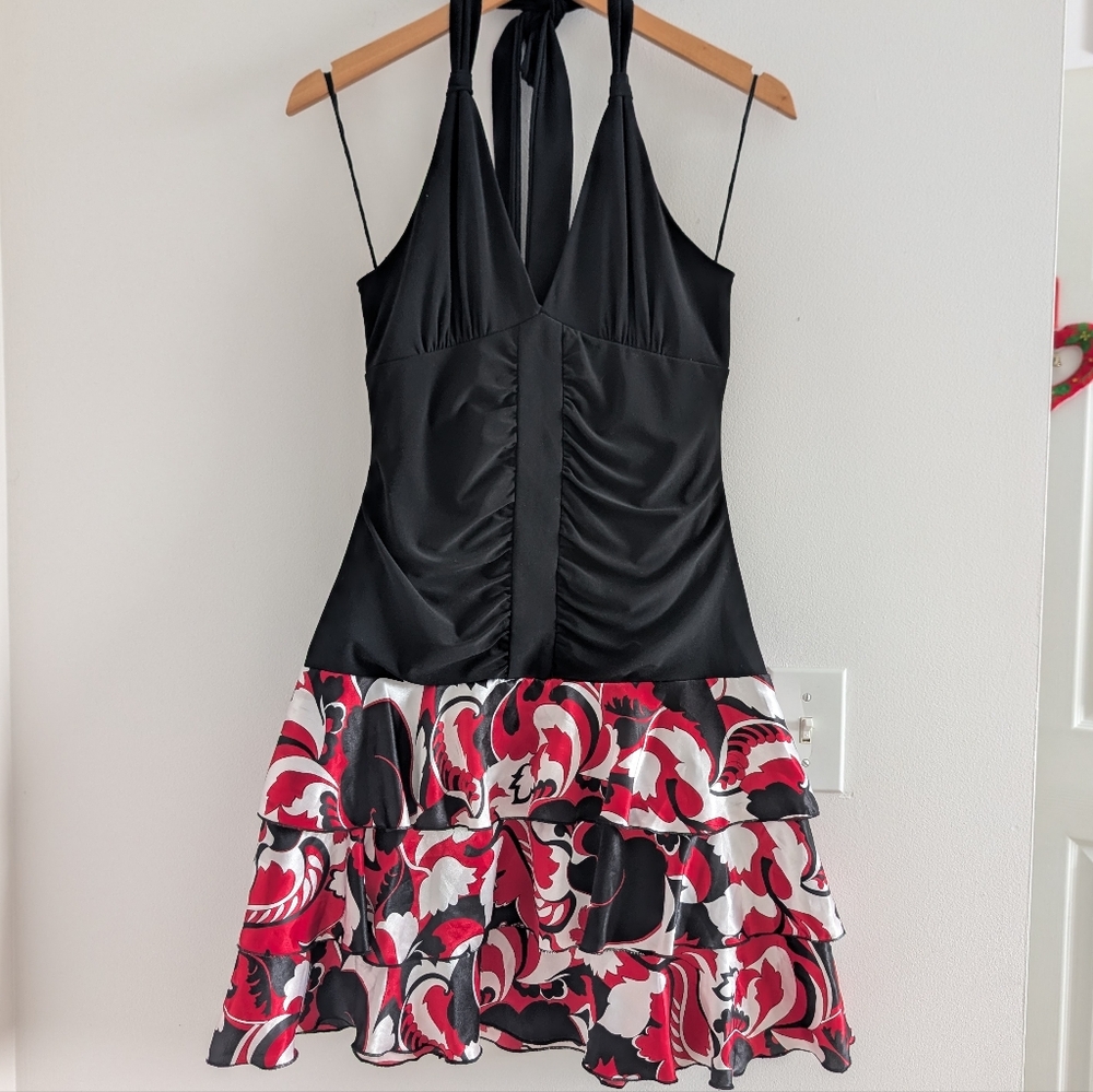 2000's Halter Ruffle Dress